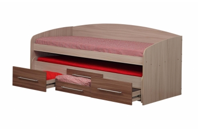 Кровать детская Адель-5 с дополнительным спальным местом (цвет ясень шимо).