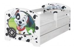 Кровать детская с бортиками ОскарX  Disney "101 далматинец" с ящиком и матрасом (код на сайте 5894)